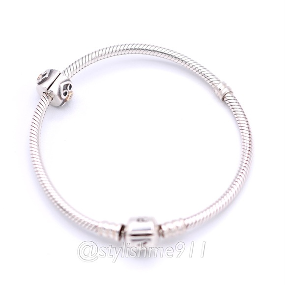 RARE - Authentic Pandora Double Heart Diamond Clip With 14K Gold - Picture 6 of 14